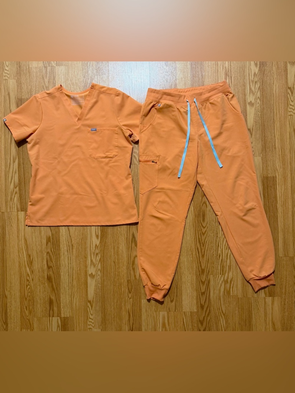 FIGS Shaka Orange Scrub Set